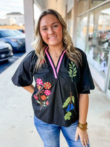 Wildflower Garden Peasant Blouse