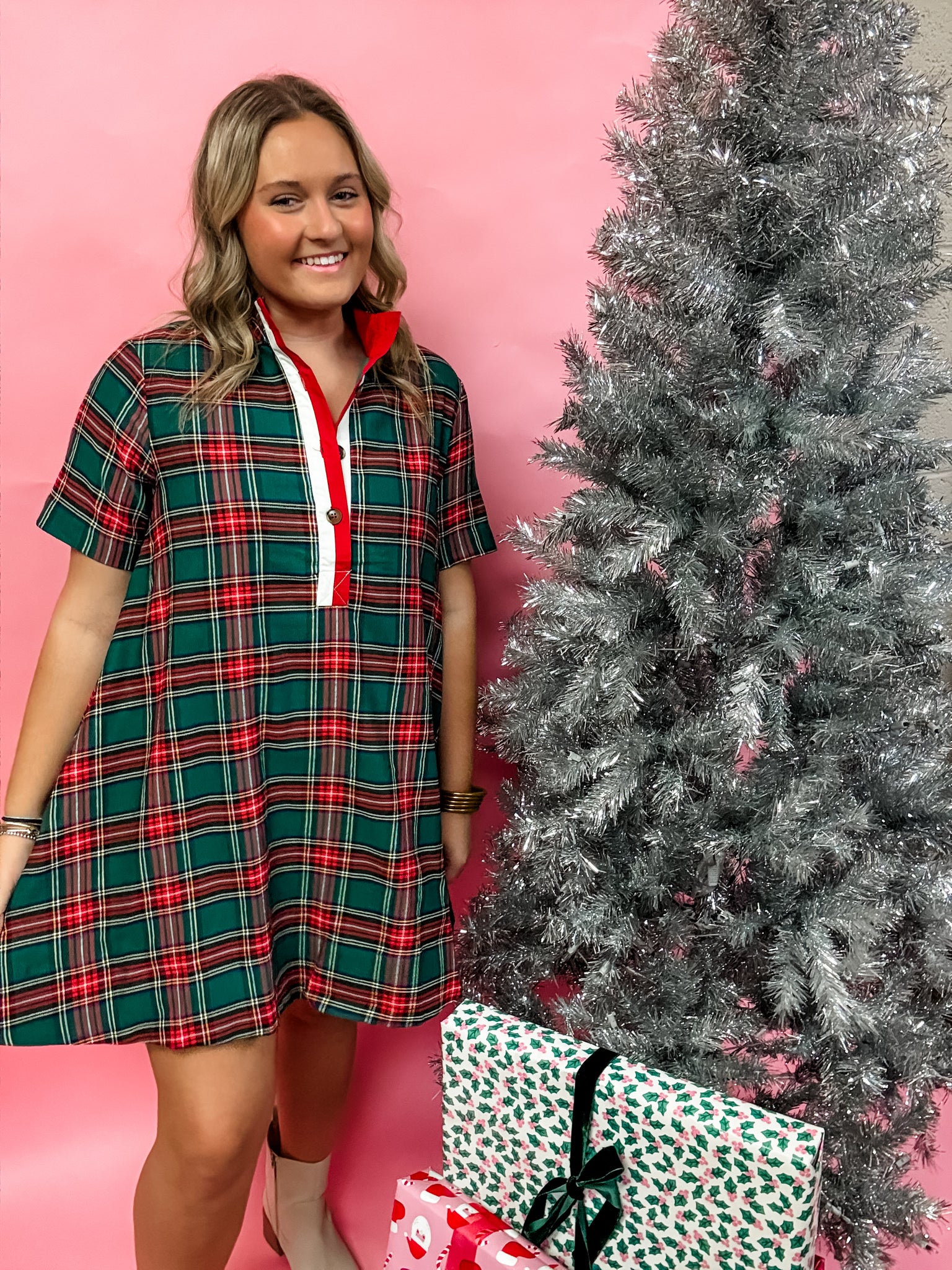 Holly Lane Plaid Dress