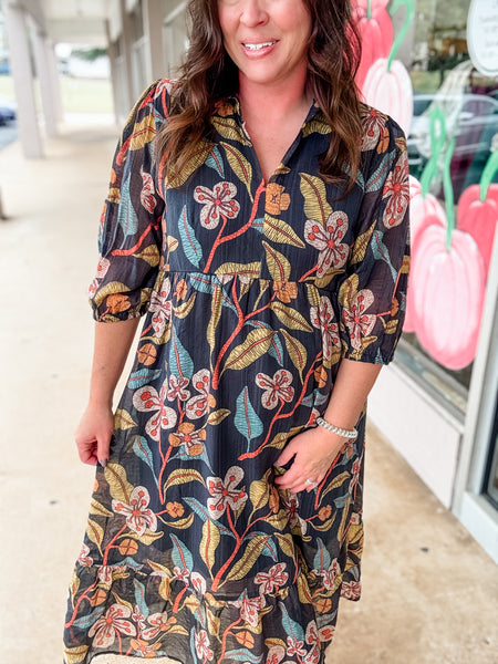 Midnight Tropics Dress