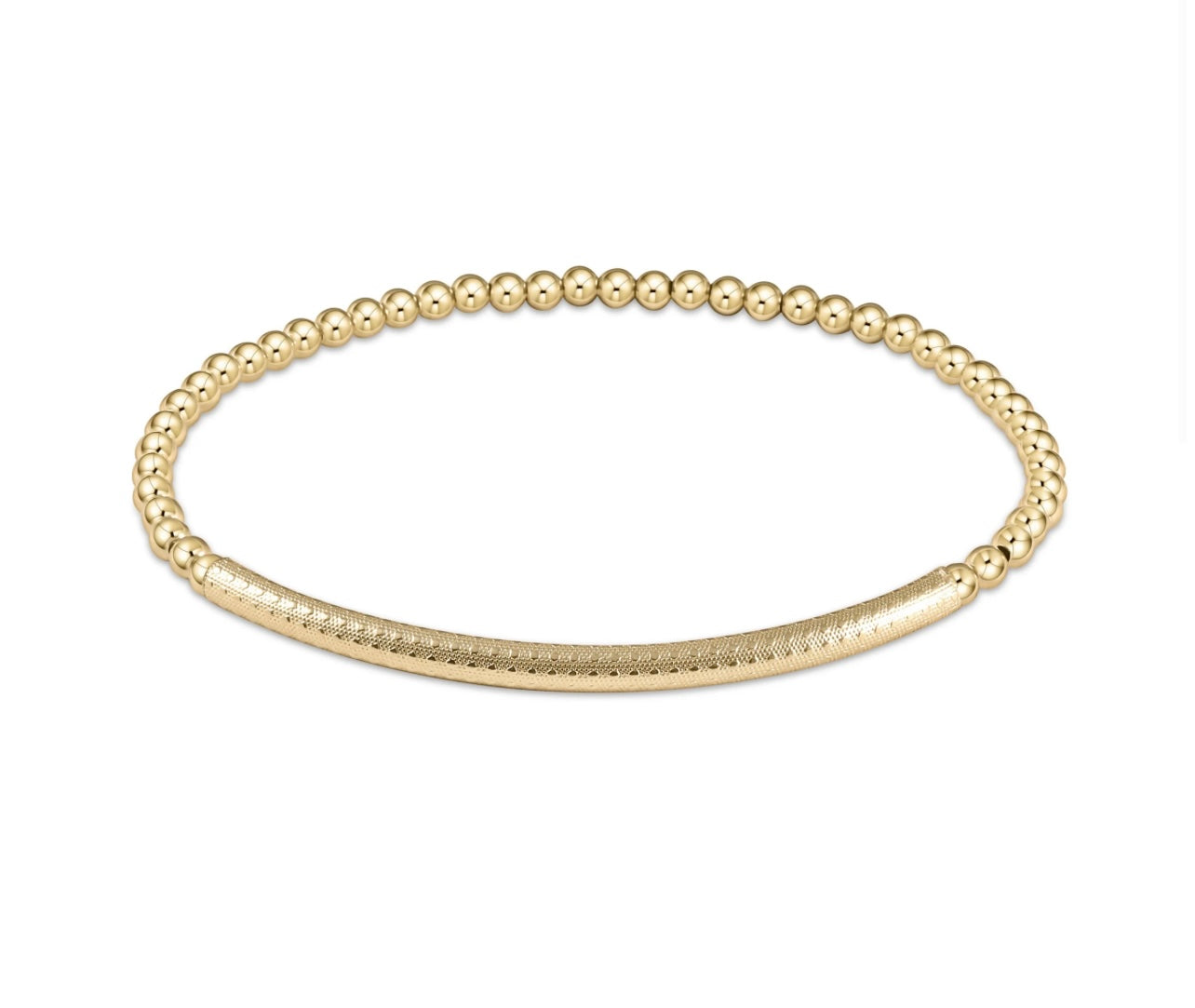Enewton Classic Gold 3mm Bracelet: Bliss Bar Textured