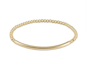 Enewton Classic Gold 3mm Bracelet: Bliss Bar Textured