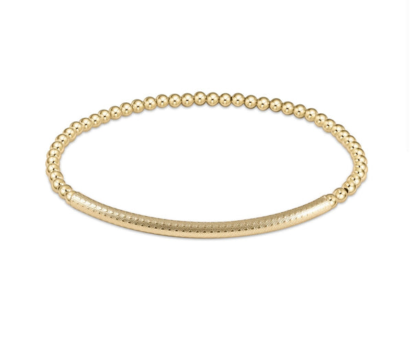 Enewton Classic Gold 3mm Bracelet: Bliss Bar Textured