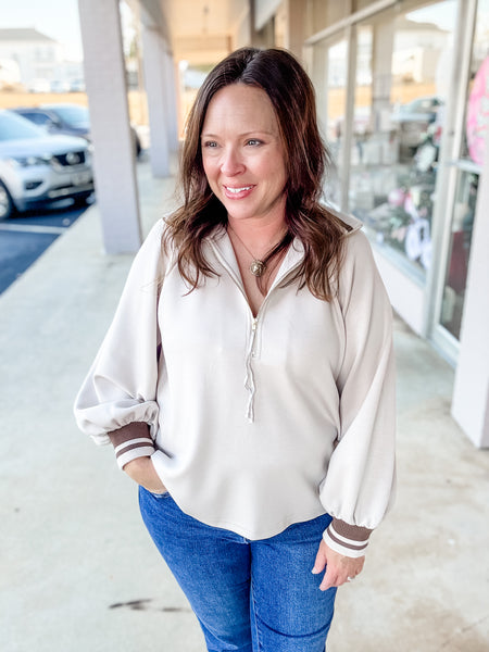 Cozy Cream Half Zip Pullover