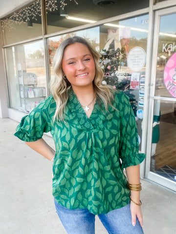 Forest Whisper Blouse: Plus Size