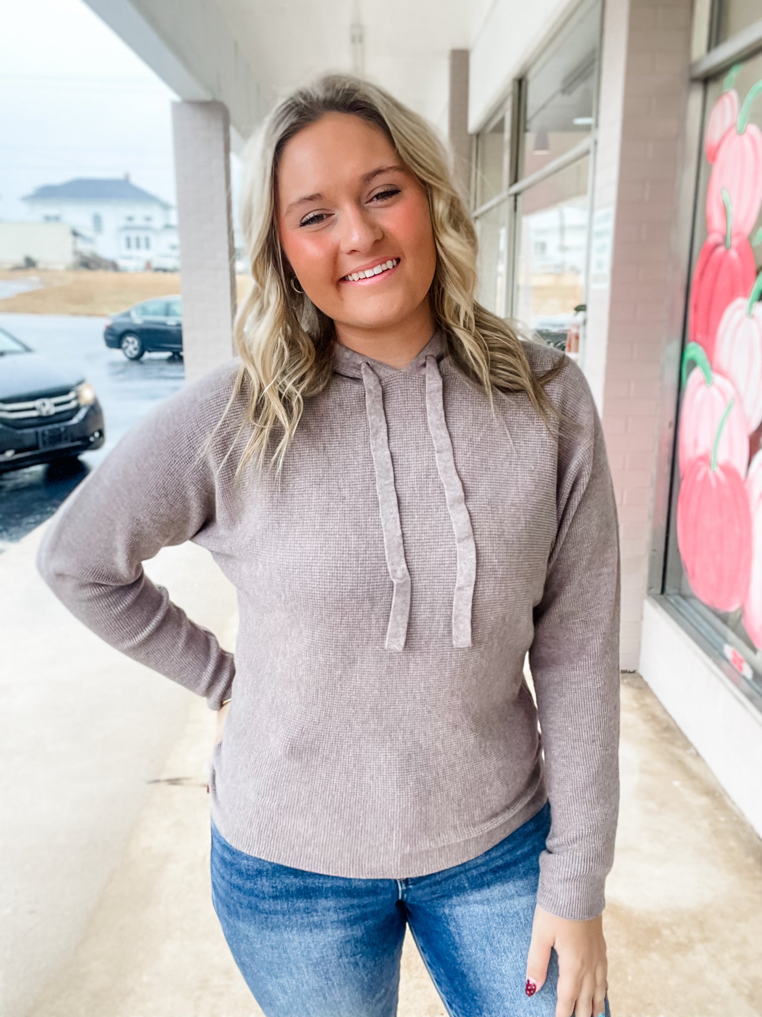 Foggy Morning Waffle Hoodie