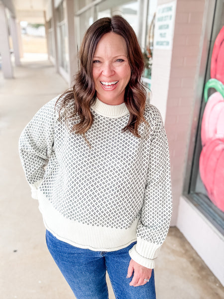 Frosted Lattice Sweater
