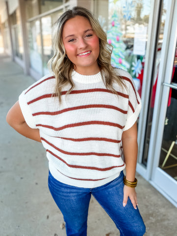 Chestnut Stripes Sweater Vest