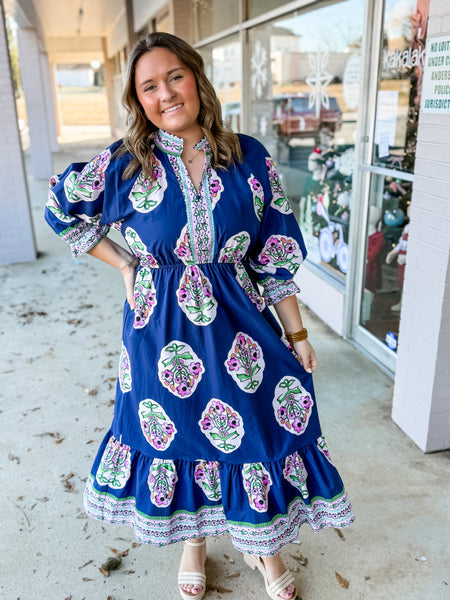 Twilight Meadow Floral Maxi