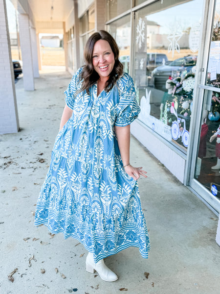 Blue Willow Garden Dress