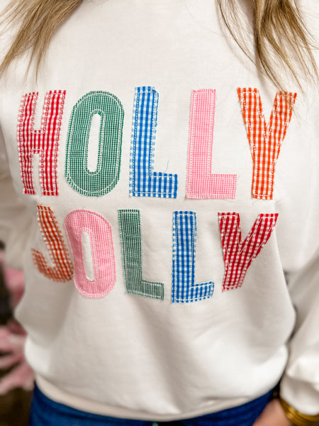 Holly Jolly Gingham Sweatshirt