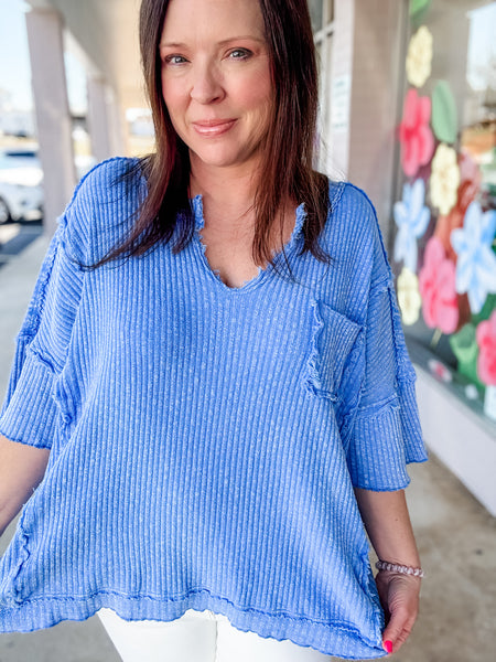 Casual Blue Top