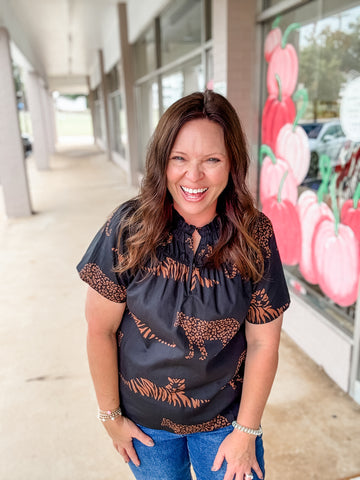 Zinzi Jungle Smocked Top