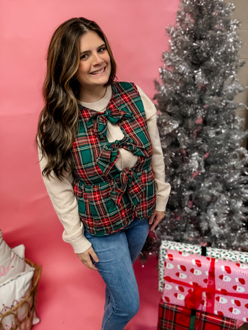 Holly Jolly Plaid Vest