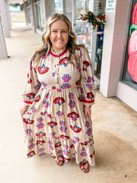 Canyon Blooms Maxi Dress: Plus