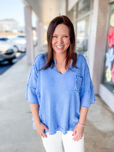 Casual Blue Top