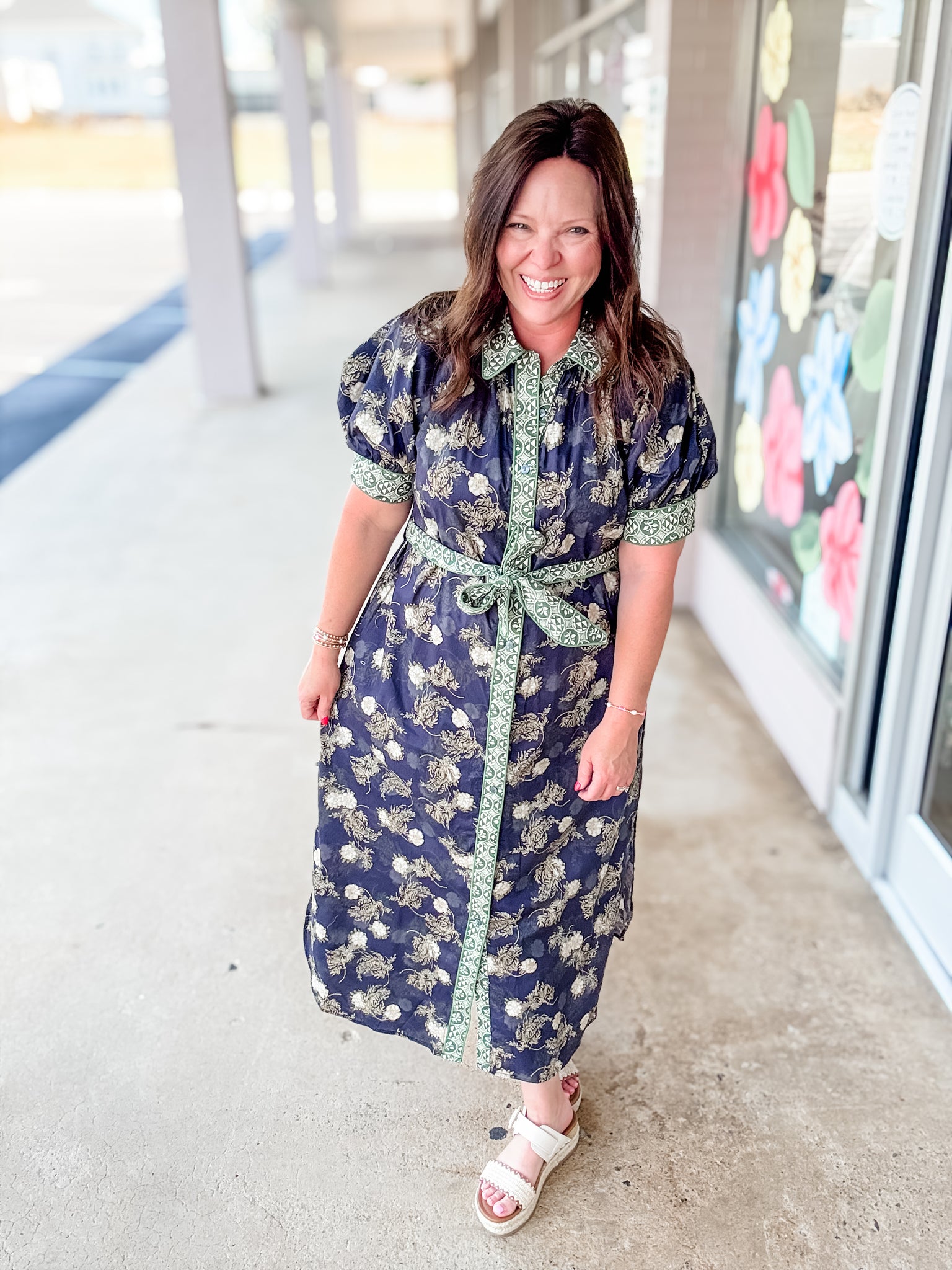 Midnight Floral Pattern Dress