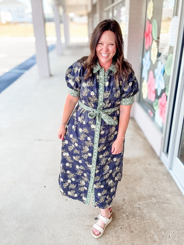 Midnight Floral Pattern Dress