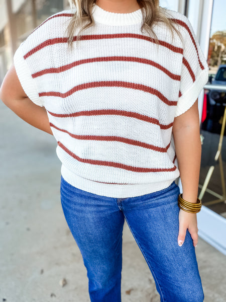 Chestnut Stripes Sweater Vest