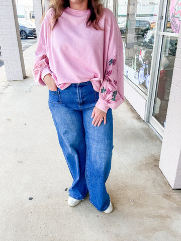 Mica Blue Ridge Pocket Wide-Leg Jeans