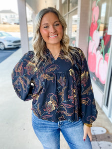 Midnight Garden Blouse