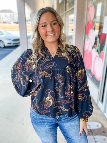 Midnight Garden Blouse