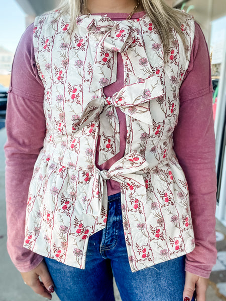 Rosewood Haven Quilted Vest