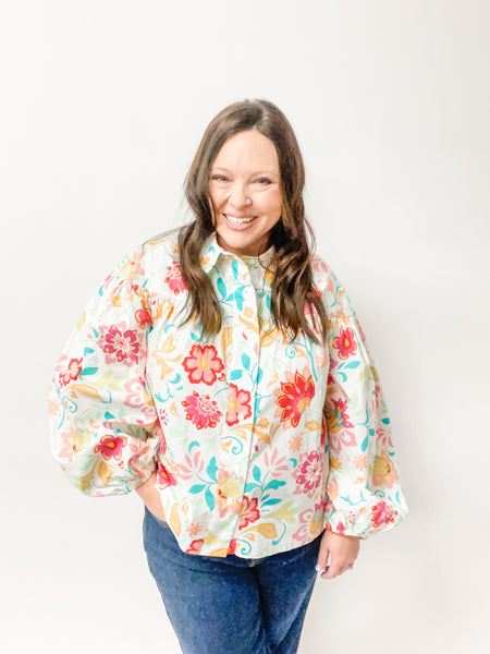 Whimsically Floral Top