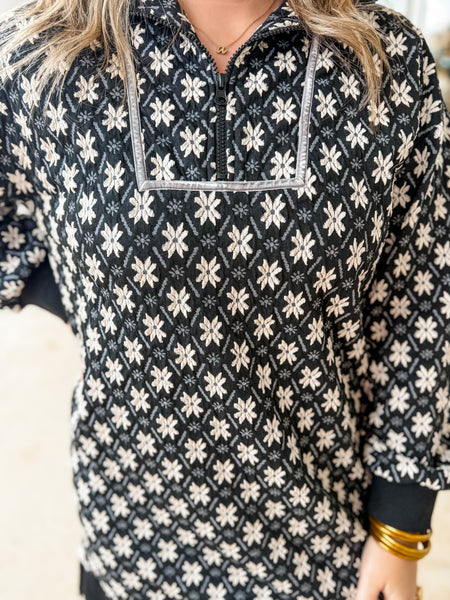 Snowfall Cozy Quarter-Zip Dress