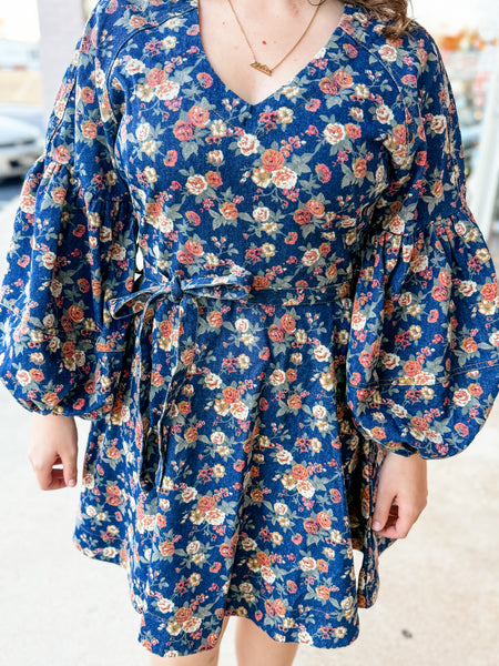 Autumn Rose Wrap Dress