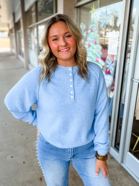 Cloud Nine Henley Sweater