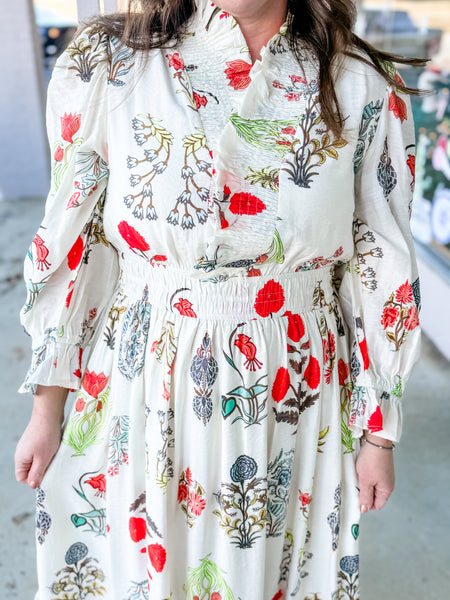 Wildflower Meadow Midi Dress