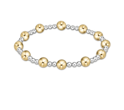 Enewton Classic Sincerity Pattern 6mm Bracelet: Mixed Metal