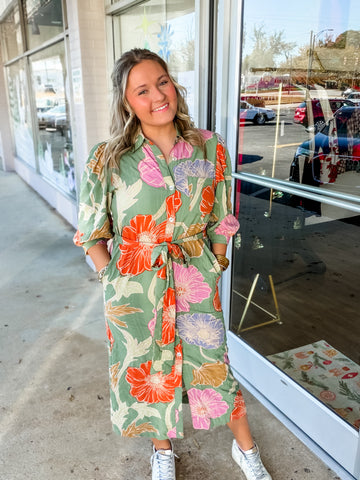 Autumn Bloom Maxi Dress