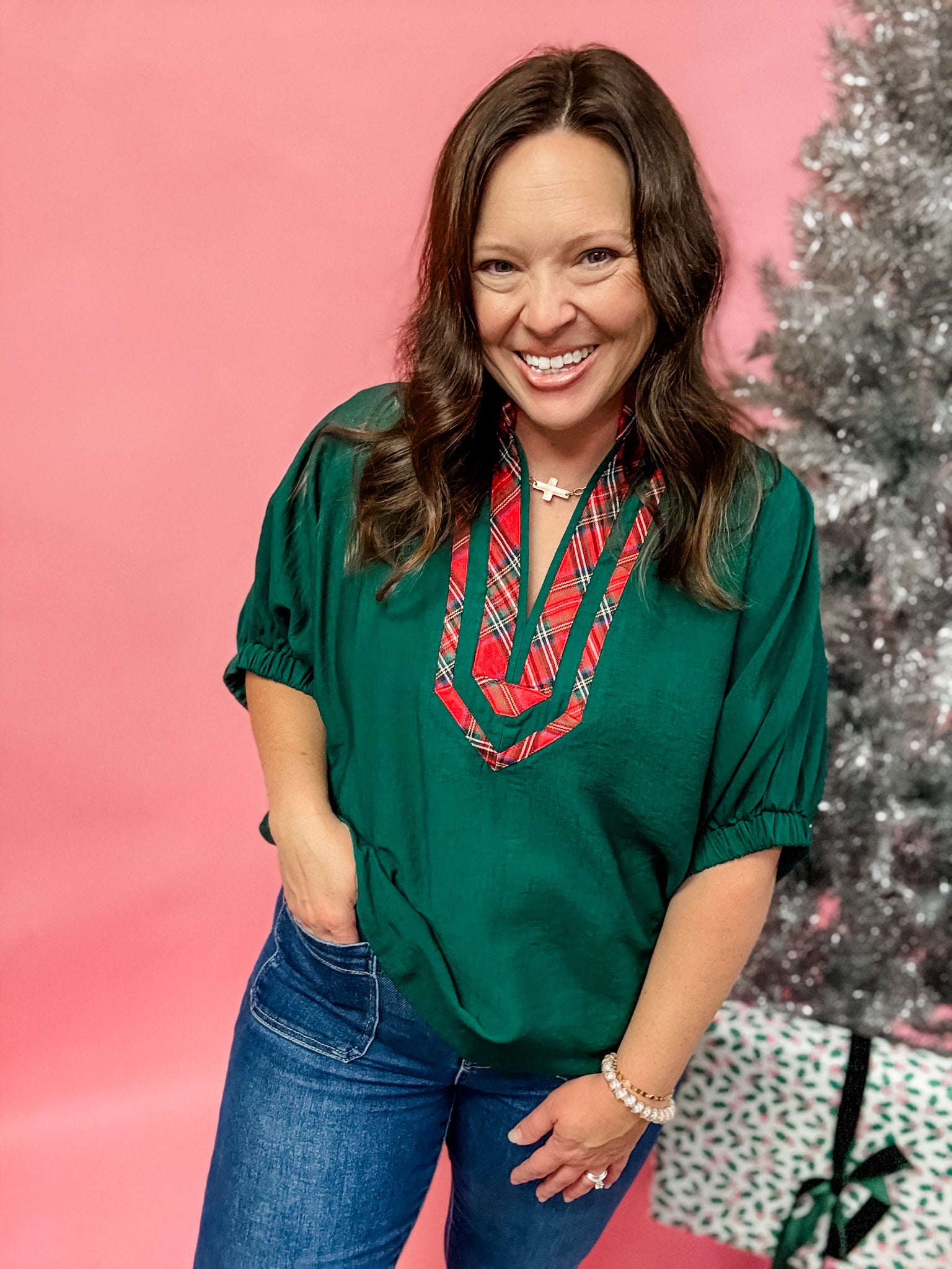 Merry Plaid Pullover