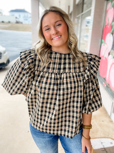 Prairie Charm Gingham Blouse