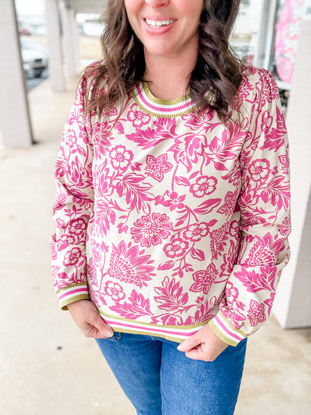 Spring Meadow Bloom Pullover