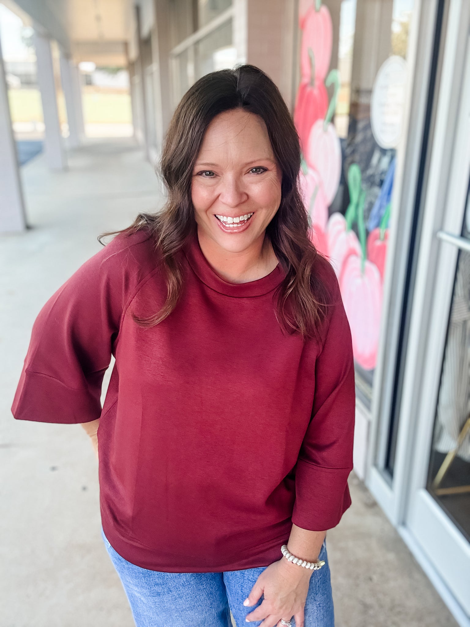 Burgundy Everyday Ease Top