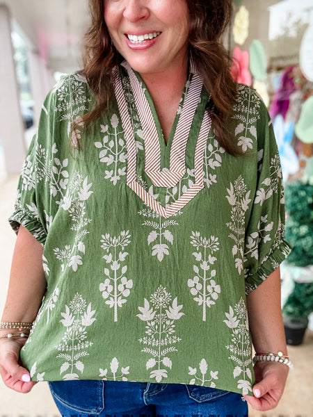 Olive Meadow Top