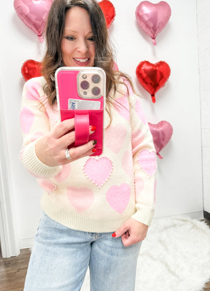 Heart Pearl Sweater