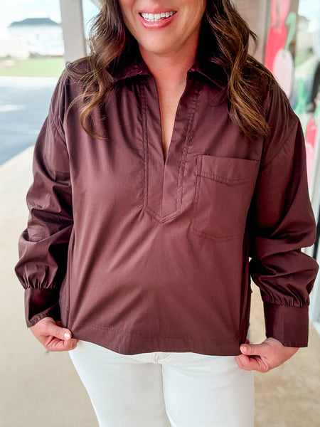 Mocha Brown Top