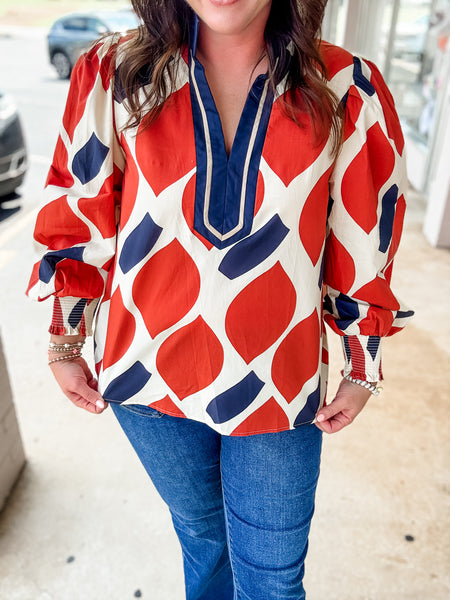 Autumn Mosaic Blouse:  Plus