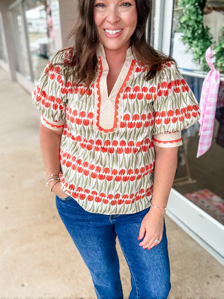 Rust Tulip Top