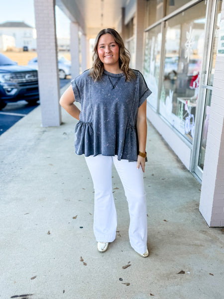 Midnight Meadow Peplum Top