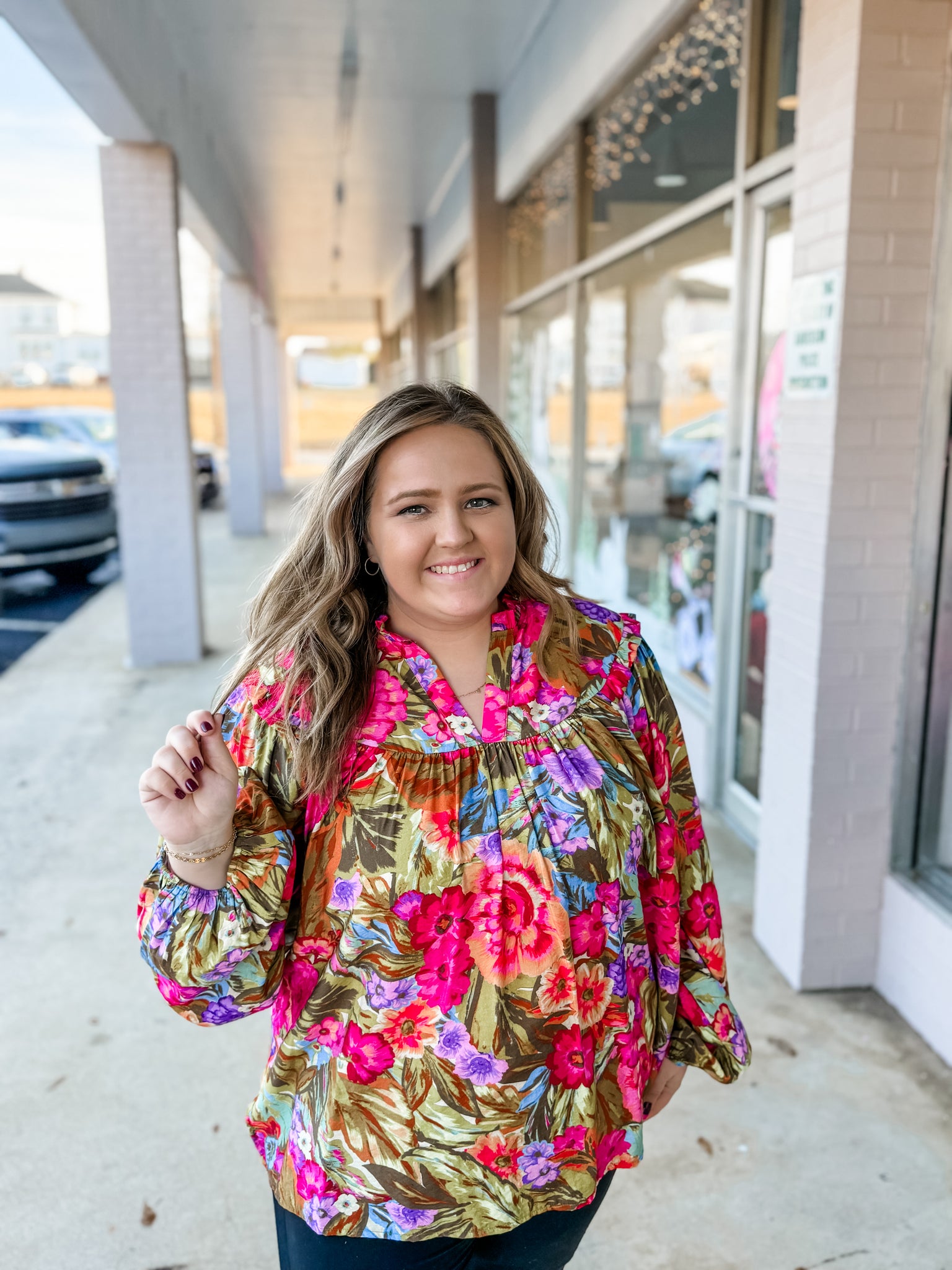 Tropical Sunset Garden Top: Plus Top