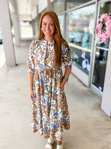Fall Floral Dress