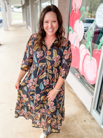 Midnight Tropics Dress
