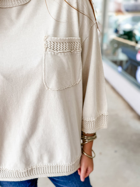 Ecru Casual Top
