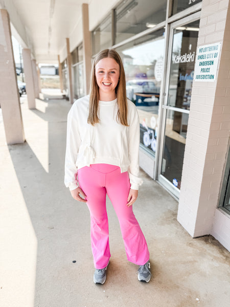 Pink Flared Leggings