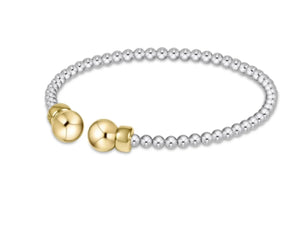 Enewton Classic Sterling Mixed Metal 2mm Bead Cuff