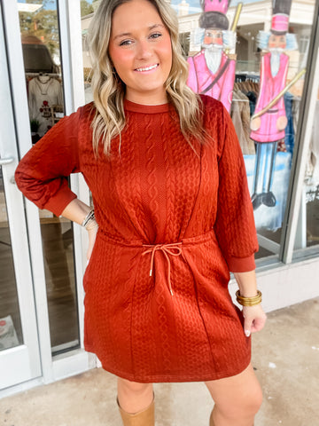 Autumn Ember Sweater Dress